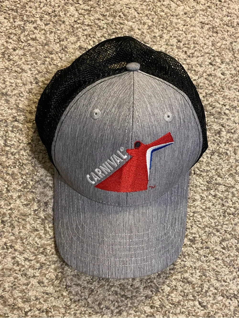 Grey & Black Adults Carnival Cruise Line Classic Hat